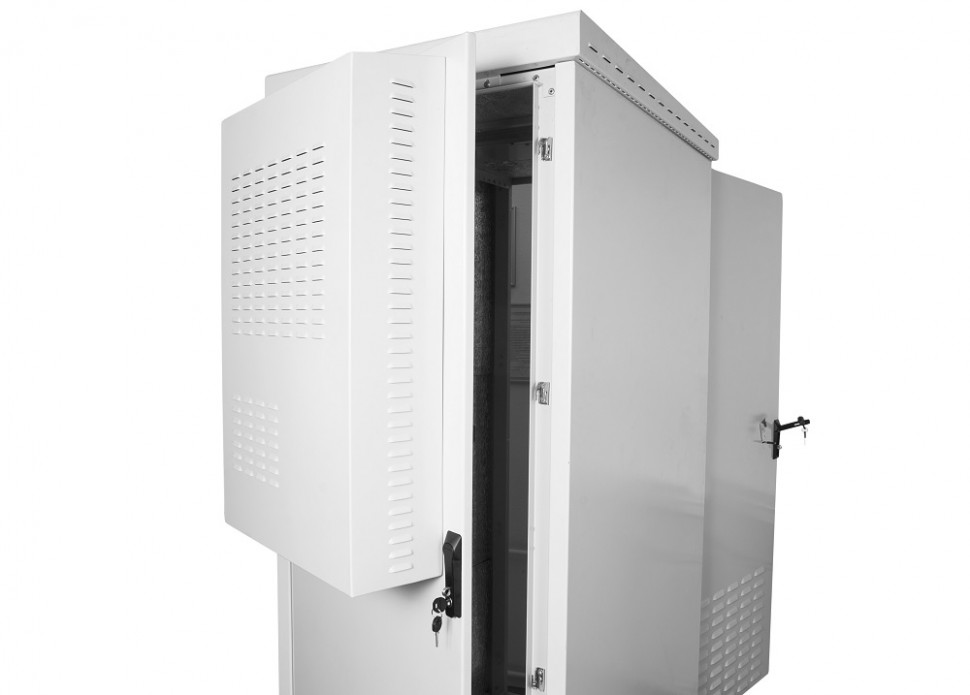 Шкаф уличный всепогодный напольный укомплектованный 18U (Ш700 x Г900), комплектация ТК-IP55