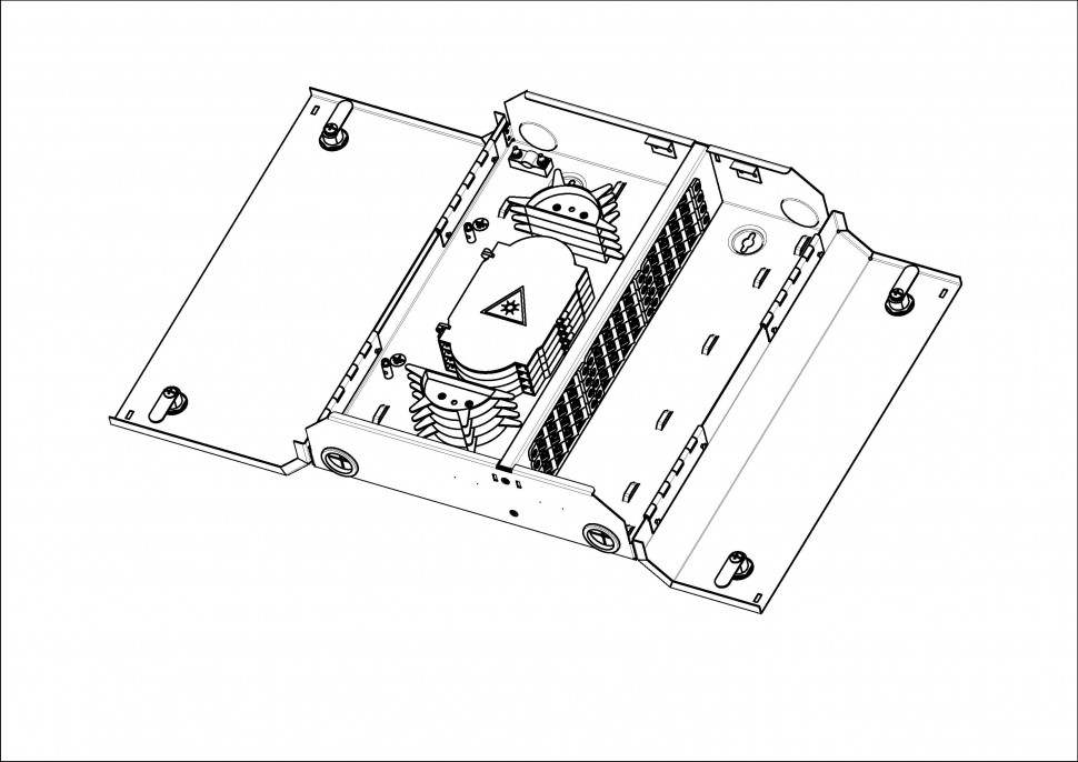 ЦМО Оптический бокс (кросс) настенный, две двери, 2 замка, до 24 портов (БОН-Н-24.2)