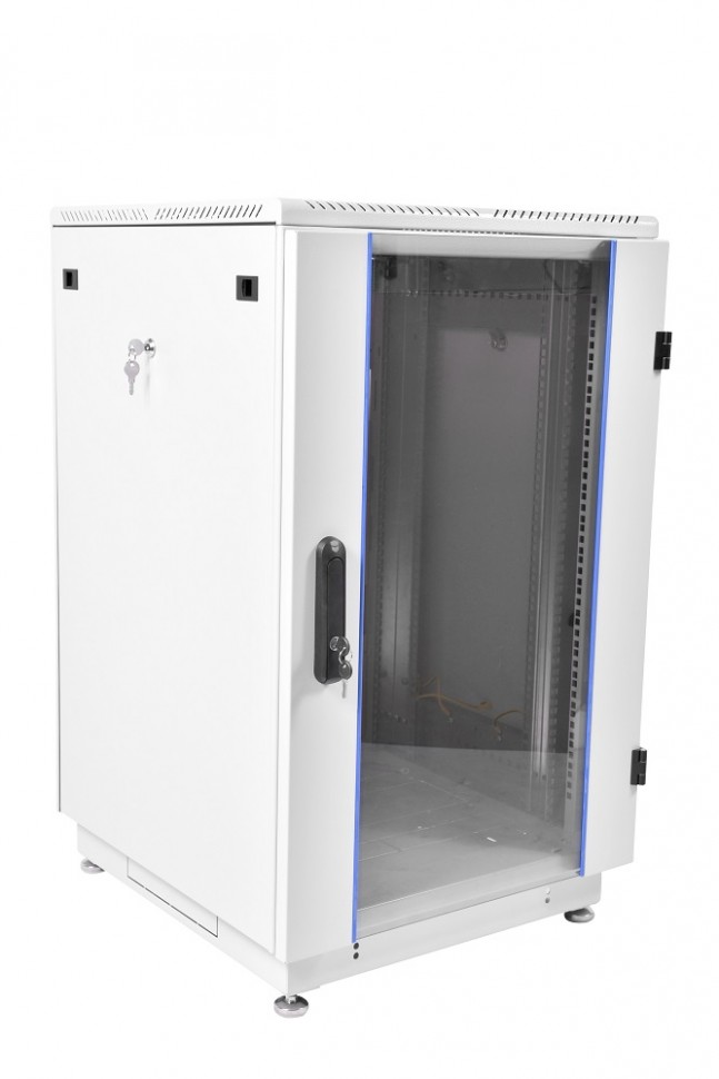 ЦМО Шкаф телекоммуникационный напольный 22U (600x600) дверь стекло (ШТК-M-22.6.6-1AAA) (2 коробки)