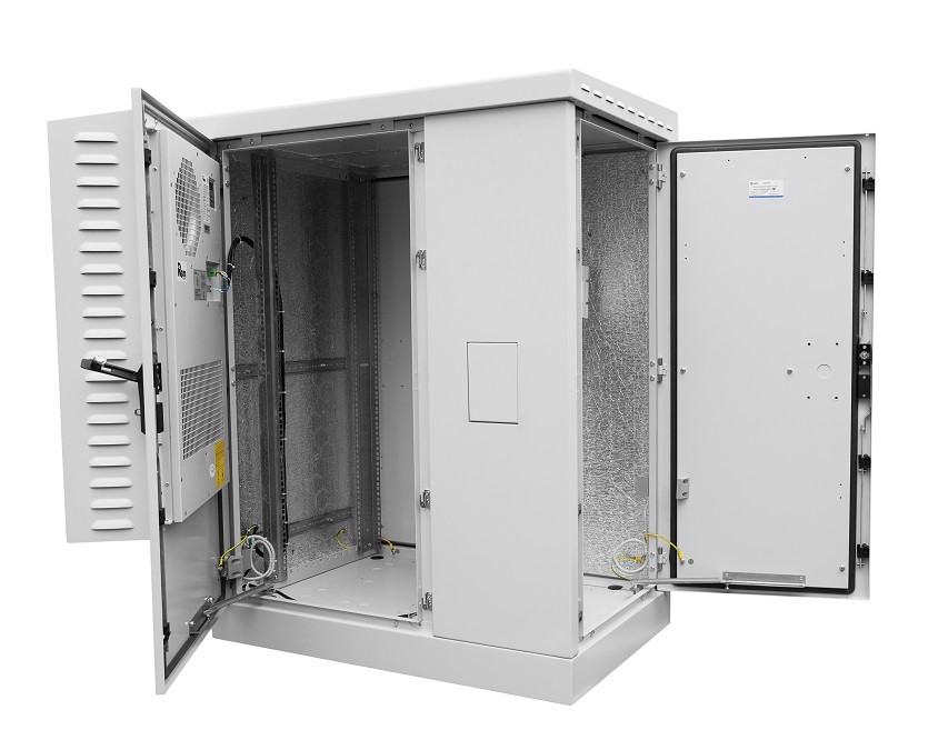 Шкаф всепогодный напольный укомплектованный 18U (Ш1000 x Г600) с эл. отсеком, комплектация ТК-IP55