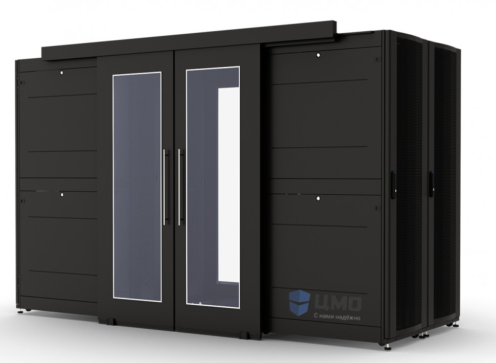 ЦМО Двери коридора со стеклом сдвижные 48U  (900–1250 мм) для шкафов серии ШТК-СП-48.х.х (ЦОД-СП-Д-48.1250-9005)