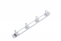 ЦМО Горизонтальный кабельный органайзер с окнами 19&quot; 1U, 4 кольца, серый (ГКО-О-4.62)