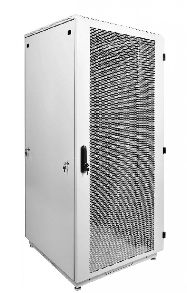 ЦМО Шкаф телекоммуникационный напольный 47U (800 х 1000) дверь перфорированная 2 шт. цвет черный (ШТК-М-47.8.10-44АА-9005)