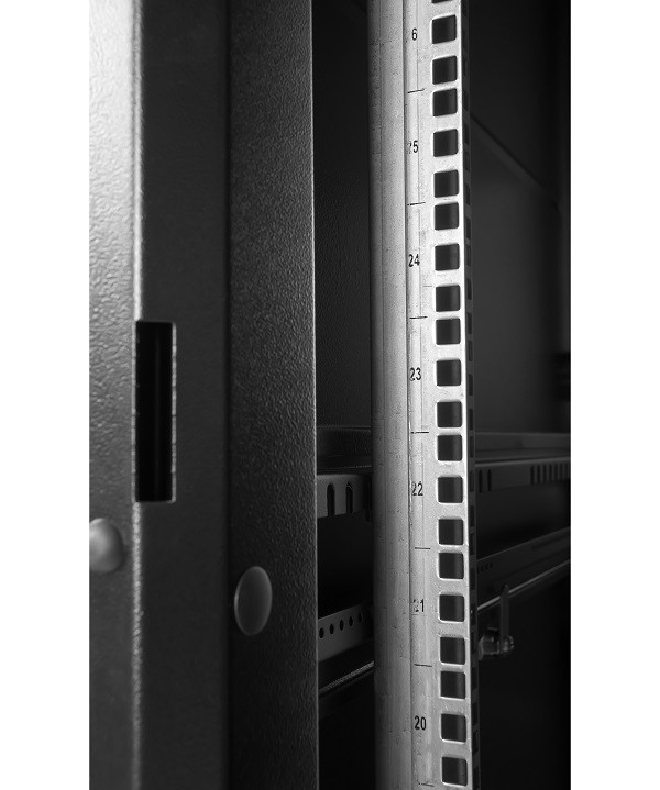 ЦМО Шкаф телекоммуникационный напольный ПРОФ универсальный 42U (600x600) дверь стекло, чёрный, в сборе (ШТК-МП-42.6.6-1ААА-9005)