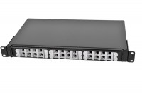 ЦМО Оптический бокс (кросс) 19&quot; выдвижной, 1U, до 24 портов, цвет черный  (БОН-19-1-24-В-9005)