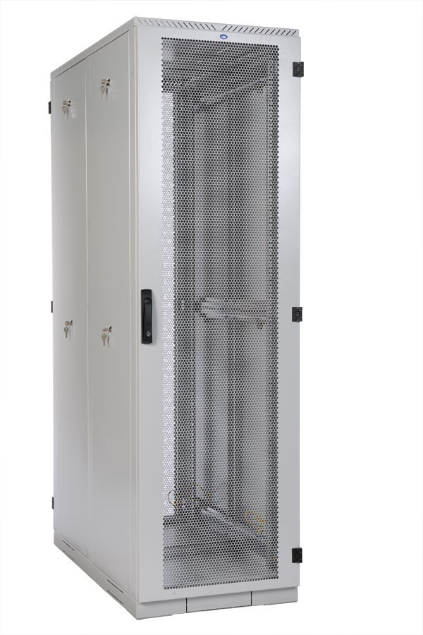 ЦМО Шкаф серверный напольный 42U (600x1200) дверь перфорированная, задние двойные перфорированные (ШТК-С-42.6.12-48АА) (3 коробки)