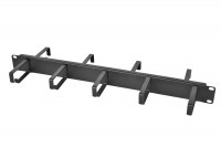 ЦМО Органайзер кабельный горизонтальный двусторонний 19&quot; 1U, 9 колец, цвет черный (ГКО-1-9-9005)