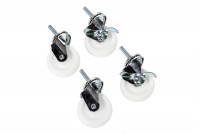 ЦМО Комплект роликов 3&quot; × 1&quot; для стоек СТК и шкафов ШТК-Эконом, 4 шт., с тормозом 2 шт.