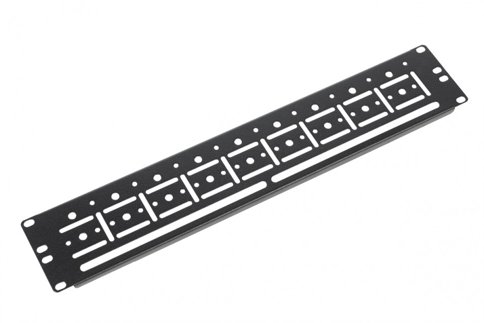 ЦМО Органайзер кабельный горизонтальный 19" для крепления стяжек 2U, цвет черный (ГКО-У-2-9005)