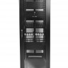 ЦМО Шкаф серверный ПРОФ напольный 42U (600x1000) дверь перфор., задние двойные перфор., черный, в сборе (ШТК-СП-42.6.10-48АА-9005) (1 коробка)