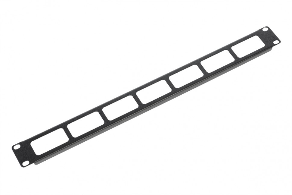 ЦМО Органайзер кабельный горизонтальный 19" 1U с окнами для кабеля, цвет черный (ГКО-О-1-9005)