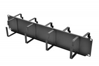 Органайзер кабельный горизонтальный двусторонний 19&quot; 2U, 9 колец, цвет черный