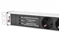 Вертикальный блок розеток Rem-16 с фил. и инд., 25 IEC 60320 C13, алюм., 42-48U, шнур 3 м.