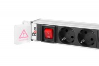 ЦМО Вертикальный блок розеток Rem-16 с выкл., 15  Shuko, 10 C13, вход  IEC 60320 C20 16A, алюм., 42-48U (R-16-15S-10C13-V-1820)