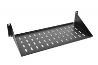 ЦМО Полка перфорированная консольная 2U, глубина 300 мм,цвет черный (МС-30-9005)