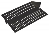 ЦМО Полка для стойки усиленная под аккумулятор с центральным креплением, глубина 400 мм, цвет черный (МС-40/2-АК-9005)