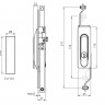 ЦМО Замок для напольных шкафов серии ШТВ высотой 12U, универсальные ключи (Замок-ШТВ-12-У)