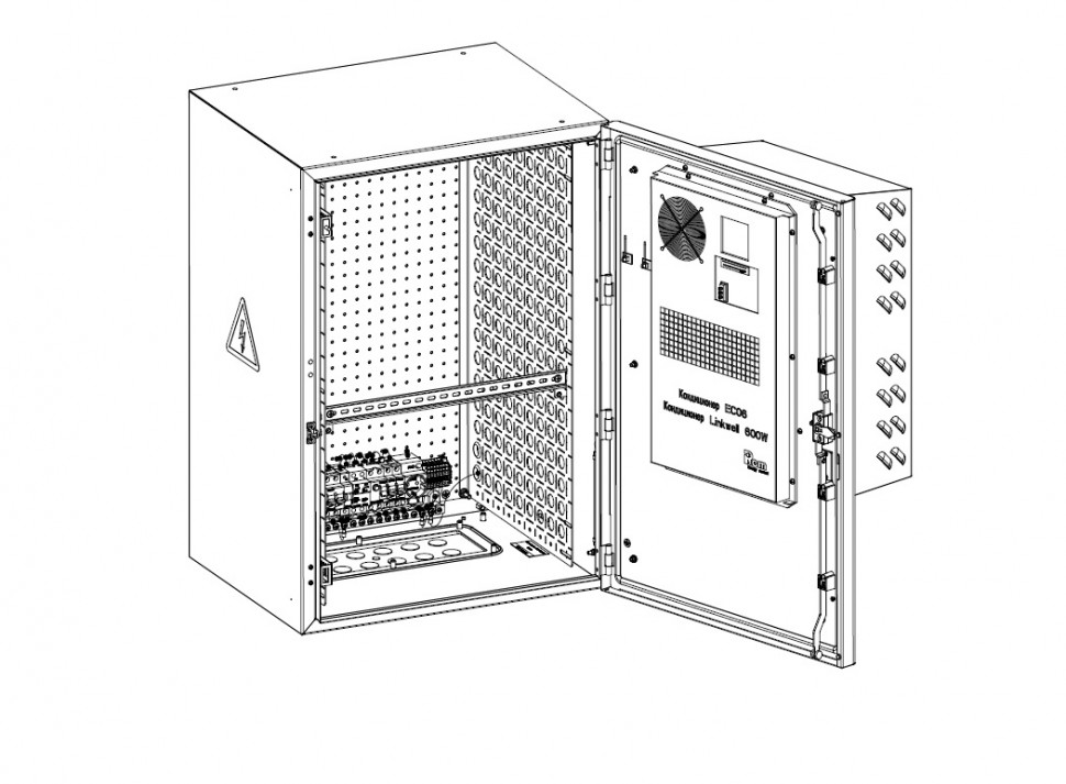 Шкаф уличный всепогодный настенный укомплектованный 18U (Ш600 x Г500), комплектация ТК-IP54/55