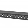 Органайзер кабельный горизонтальный 19" 2U с крышкой, цвет чёрный