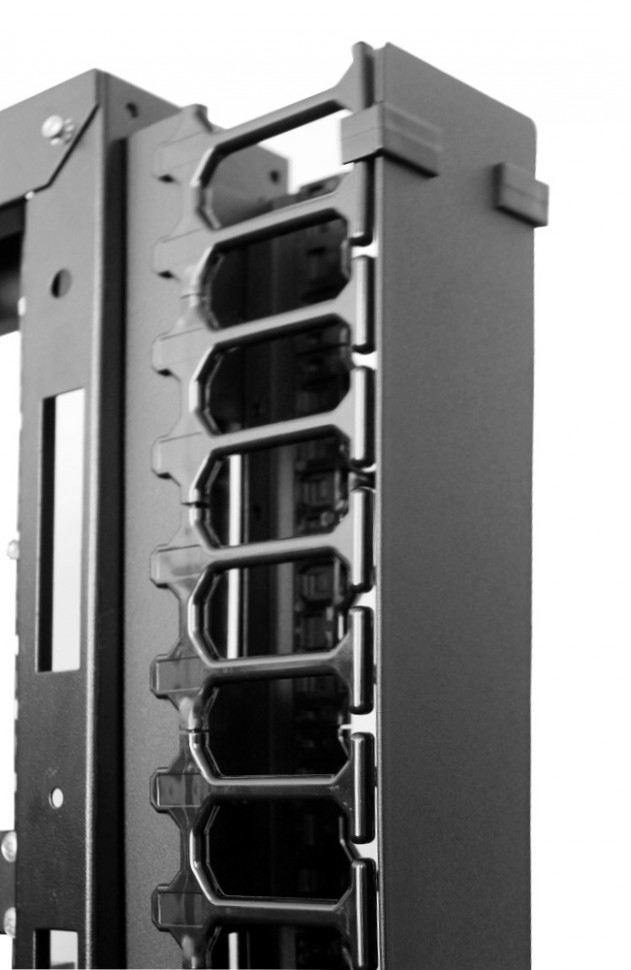 ЦМО Вертикальный кабельный органайзер с пластиковыми пальцами 42U для шкафов ШТК-СП (ВКО-П-42/48-9005)