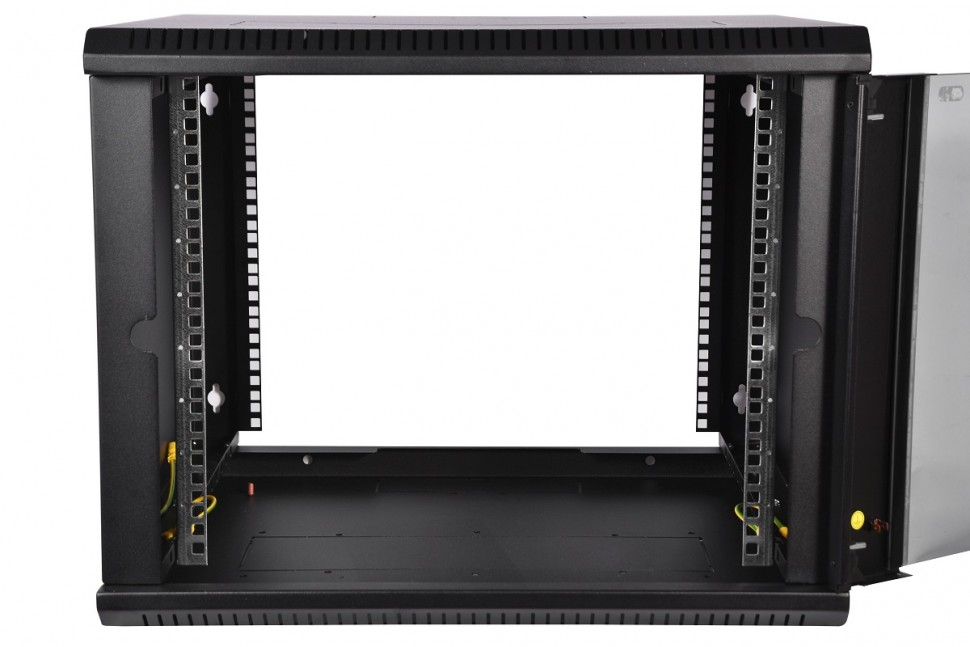 ЦМО Шкаф телекоммуникационный настенный разборный 6U (600х650) дверь стекло,цвет черный (ШРН-Э-6.650-9005) (1 коробка)