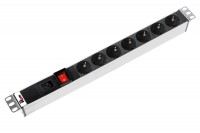 ЦМО Блок розеток Rem-16 с выкл., 7 Schuko, вход IEC 60320 C20, 16A, алюм., 19&quot; ( R-16-7S-V-440-Z )