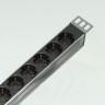 ЦМО Блок розеток Rem-16 с выкл., 7 Schuko, вход IEC 60320 C20, 16A, алюм., 19" ( R-16-7S-V-440-Z )