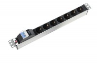 ЦМО Блок розеток Rem-16 с авт. 16А, 7 Shuko, алюм., 19&quot;, колодка (R-16-7S-A-440-K)