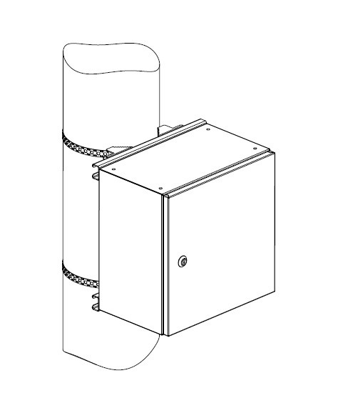 ЦМО Комплект крепления на столб для шкафов серии ШТВ-НЭ шириной 600 мм (ККС-ШТВ-НЭ-6)